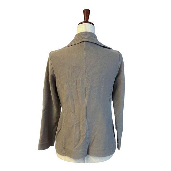 Eileen Fisher Jacket Size Small Women's Gray Collared Open Front Knit Cardigan - Picture 7 of 10
